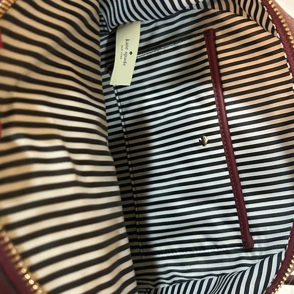 Kate Spade Pebbled Leather Backpack Burgundy bag - Picture 8 of 12